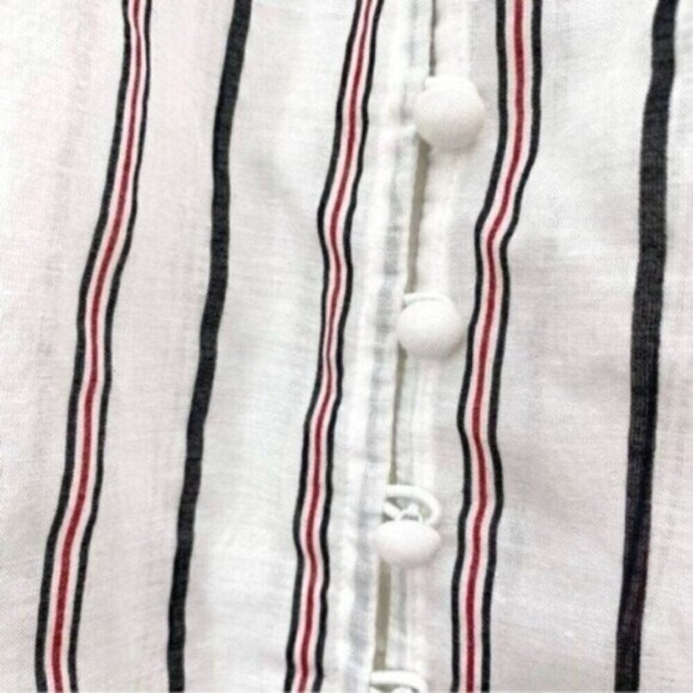 Joie Minya Striped Button Front Blouse Top New - Picture 4 of 15